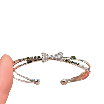 Pulsera con lazo plateado de moda para mujer