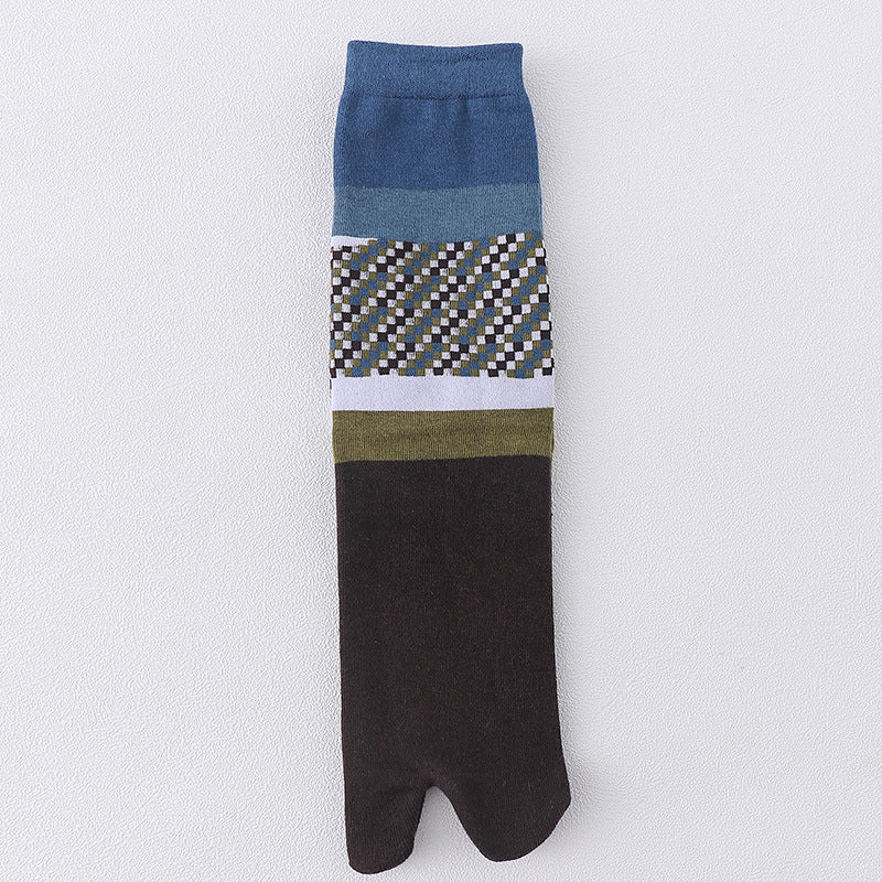 Men's Split Toe Cotton Mid-tube Socks