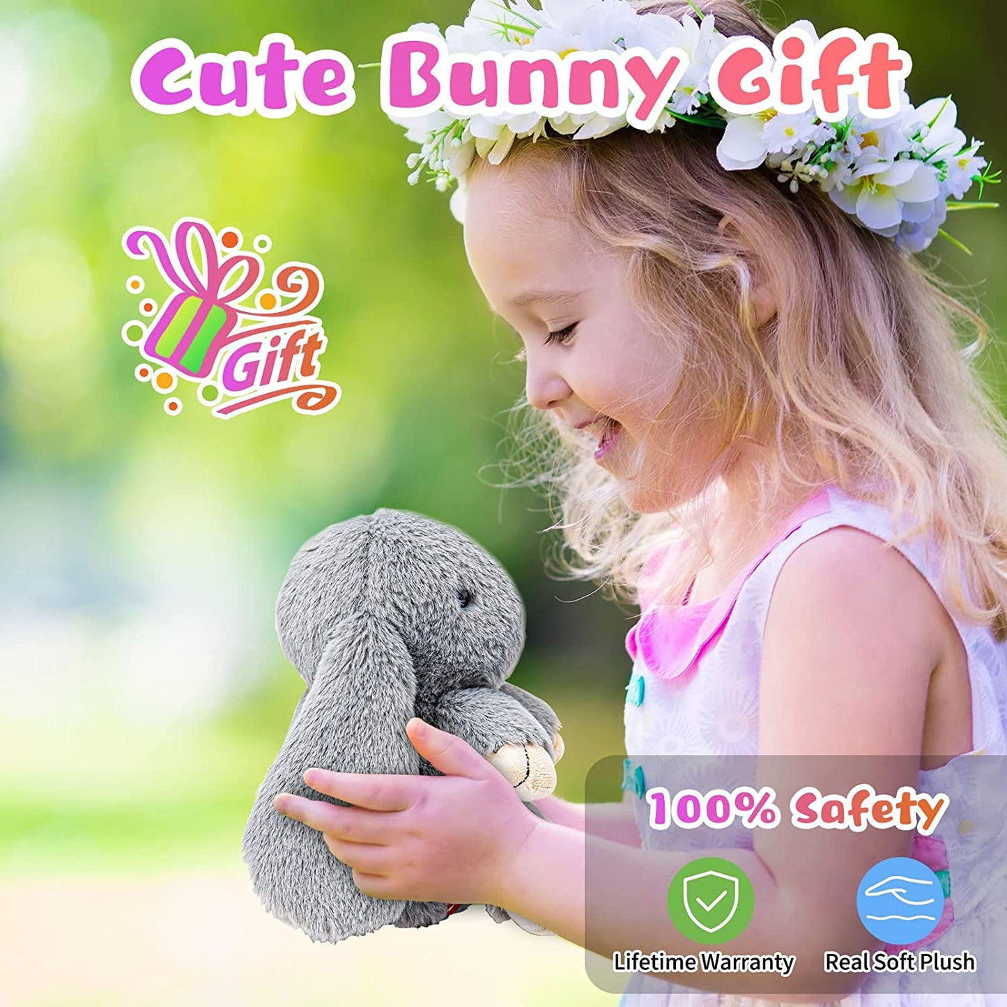 Talking Bunny Toys For Kids, Repeats What You Say, Interactive Stuffed Plush Animal Talking Toy, Singing, Dancing And Shaking For Girls Boys