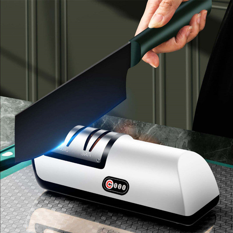 USB wiederaufladbarer elektrischer Messerschärfer, automatisch verstellbares Küchenwerkzeug zum schnellen Schärfen von Messern, Scheren und Schleifmaschinen