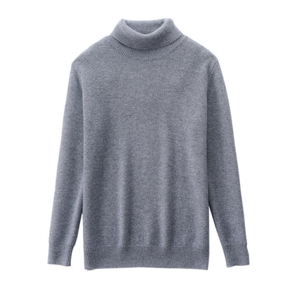 Einfarbiges Pullover-Bottom-Hemd für Herren