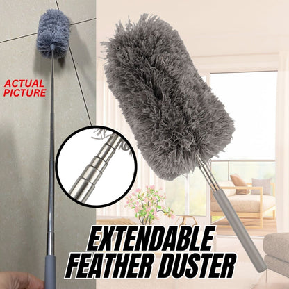 Microfiber Dusting Duster Feather Brush Household Extendable Cleaning Dust Tool