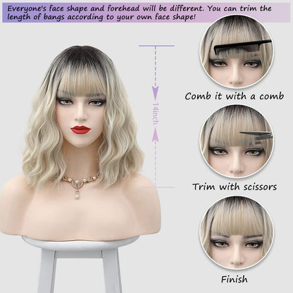 Women's Wig Short Hair Dyeing