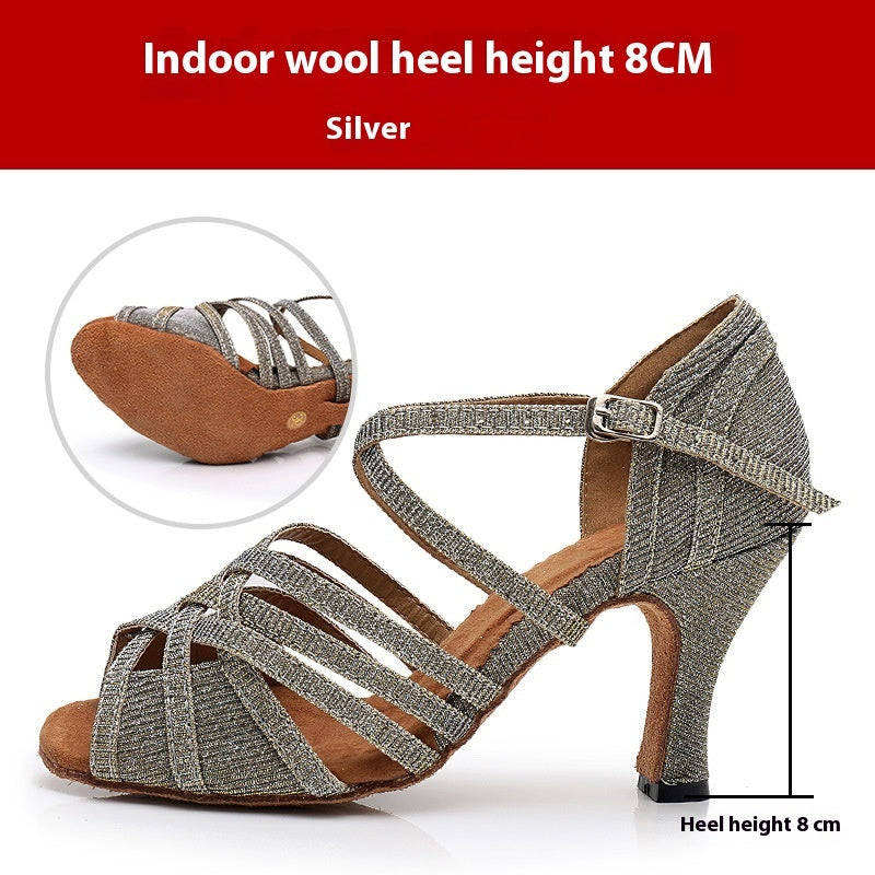 Modische Sandalen mit hohem Absatz und weicher Sohle für Damen