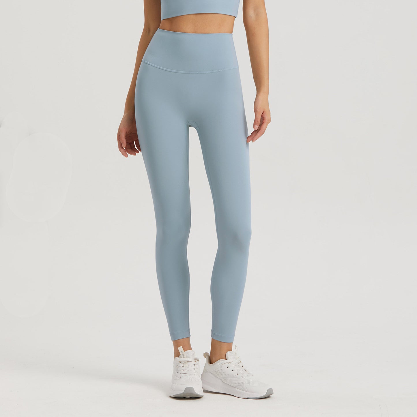 Leggings De Nueve Puntos De Talle Alto Y Melocotón Con Bolsillo De Lycra