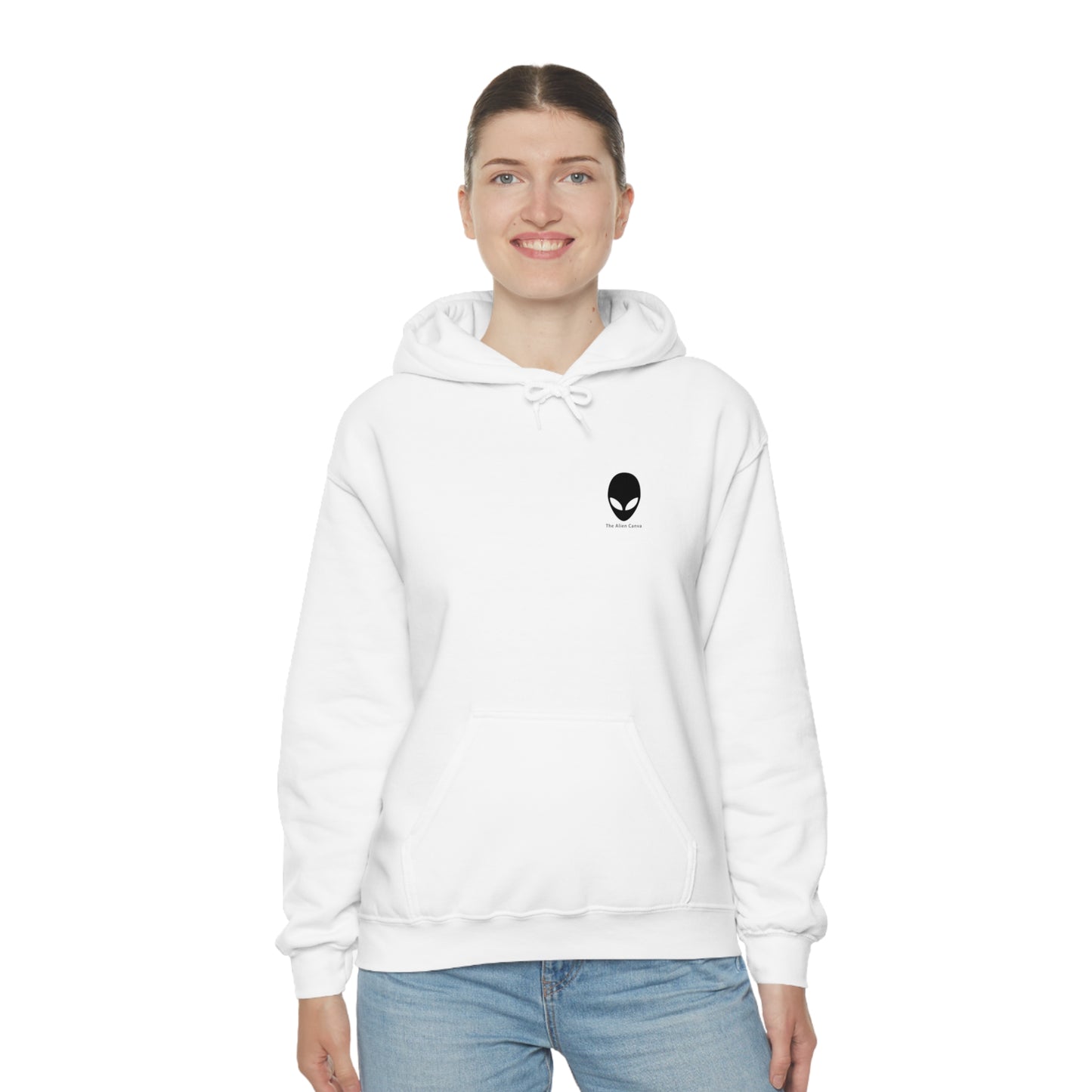 „Illusionäre Perspektive: Ein bunter Tanz des Lichts“ – The Alien Unisex Hoodie