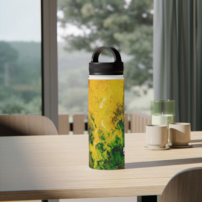 "Exploring Colorful Textures" - The Alien Stainless Steel Water Bottle, Handle Lid