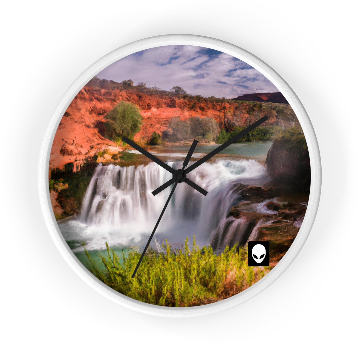 "Capturing Nature's Beauty: Crafting an Iconic Landscape in Vibrant Art" - The Alien Wall Clock