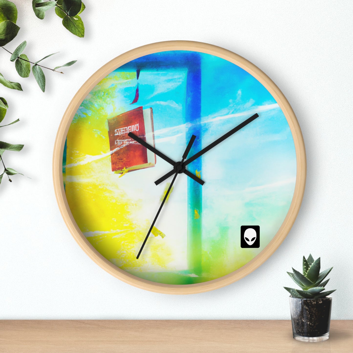 "Exploring My World through Art: Capturing the Memories of Places Visited" - The Alien Wall Clock