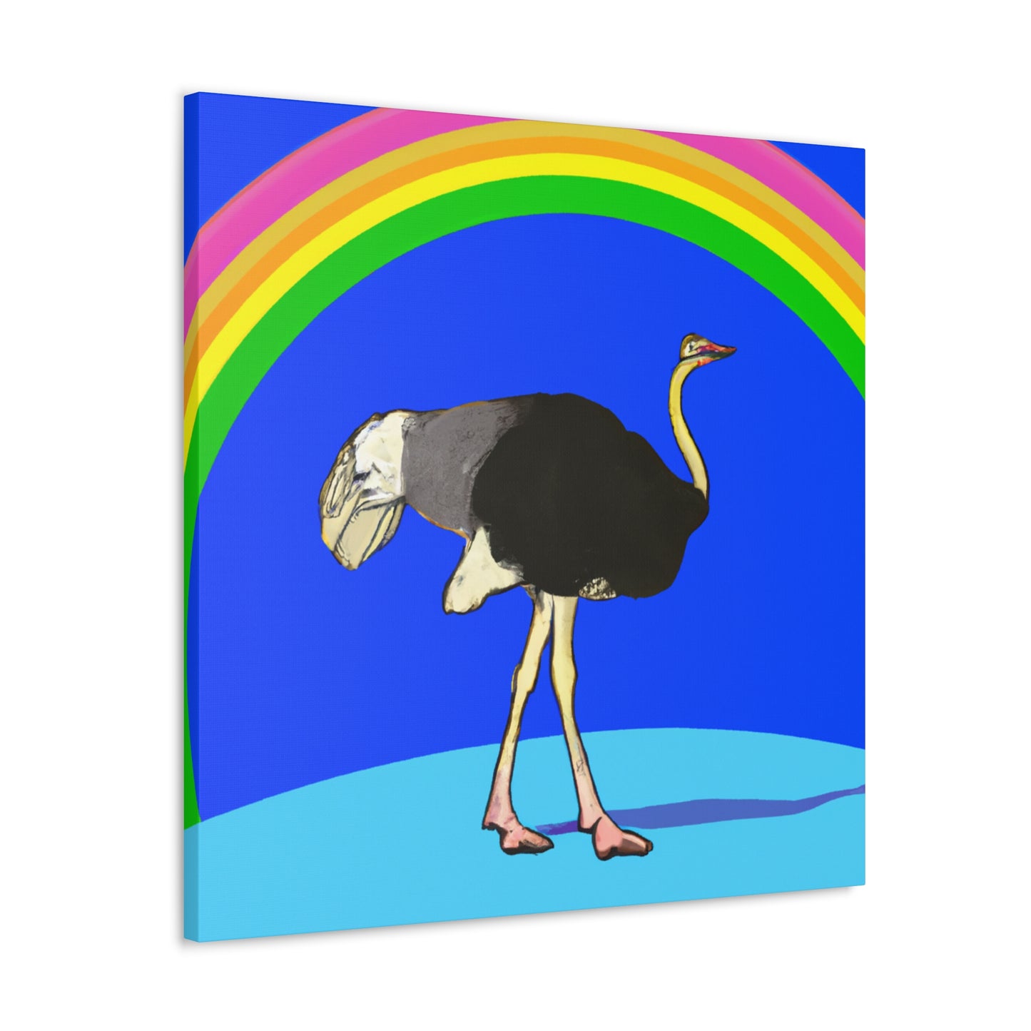 "Bridging the Divide: The Ostrich's Rainbow" - The Alien Canva