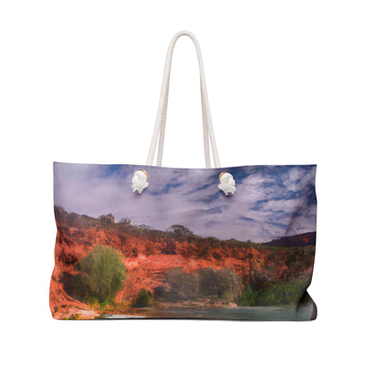 "Capturing Nature's Beauty: Crafting an Iconic Landscape in Vibrant Art" - The Alien Weekender Bag