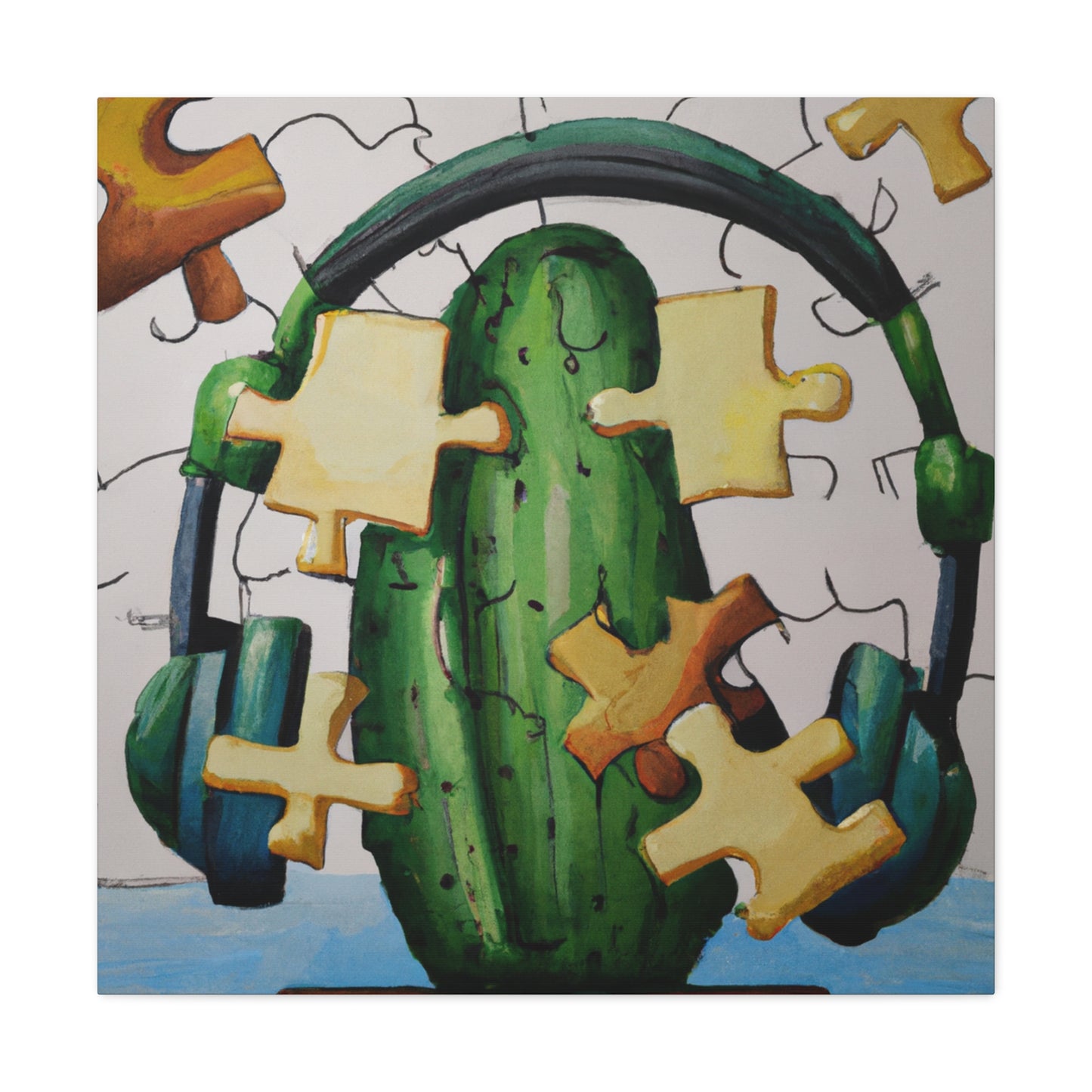 "Cactified Puzzle Time" - The Alien Canva