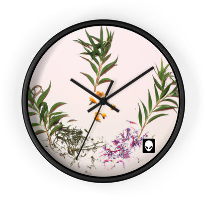 "Exploring Nature's Palette: An Experiment in Abstract Art" - The Alien Wall Clock