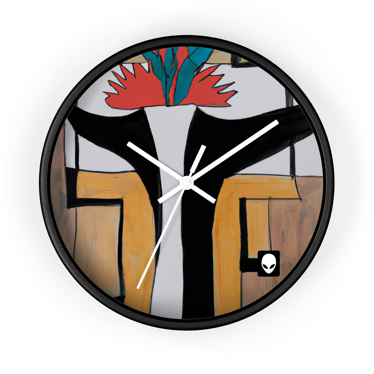 "Exploring Balance and Pattern in Abstract Art" - The Alien Wall Clock