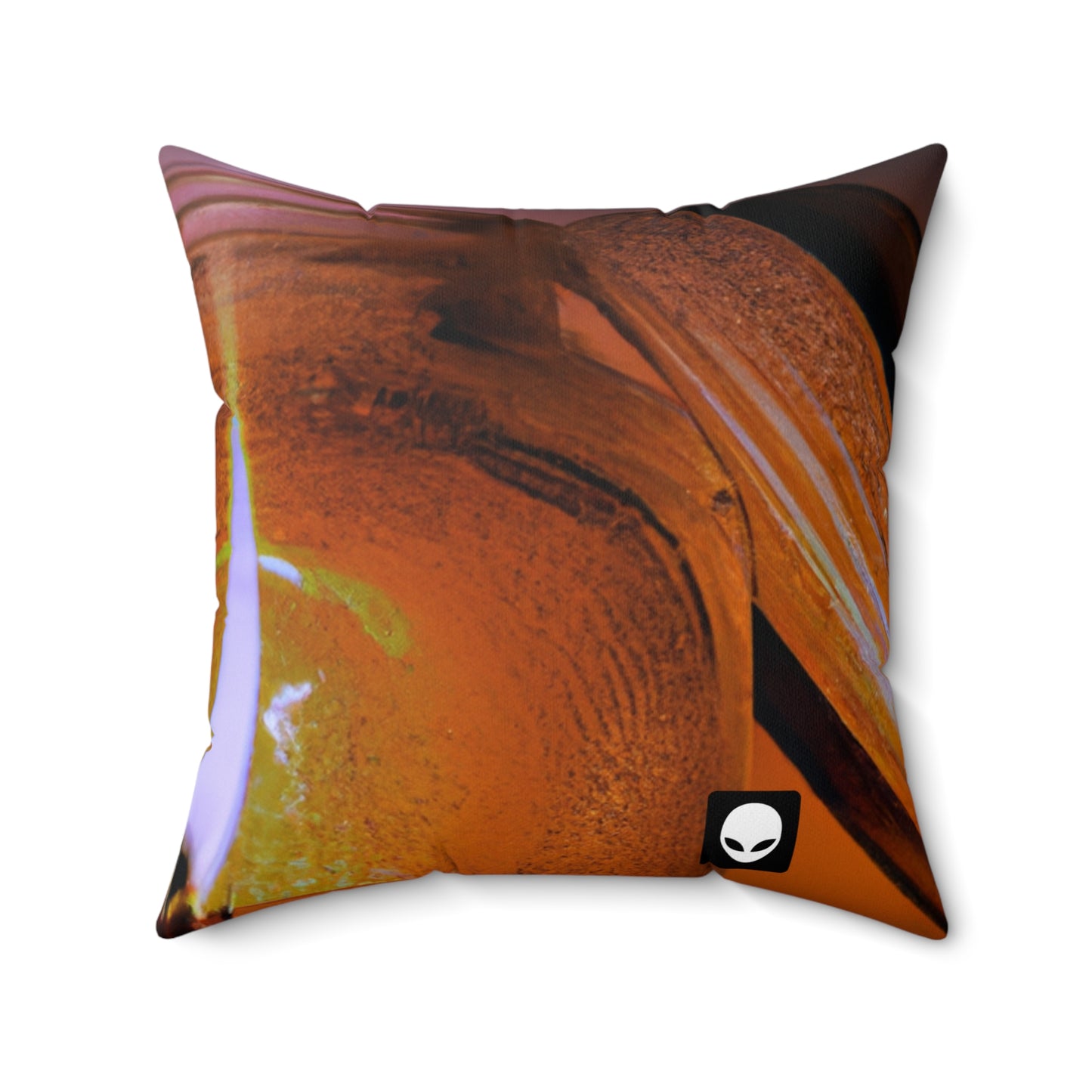 „Lights Illuminating: Eine kreative Erkundung der Kraft des Lichts“ – Das Alien Square Pillow