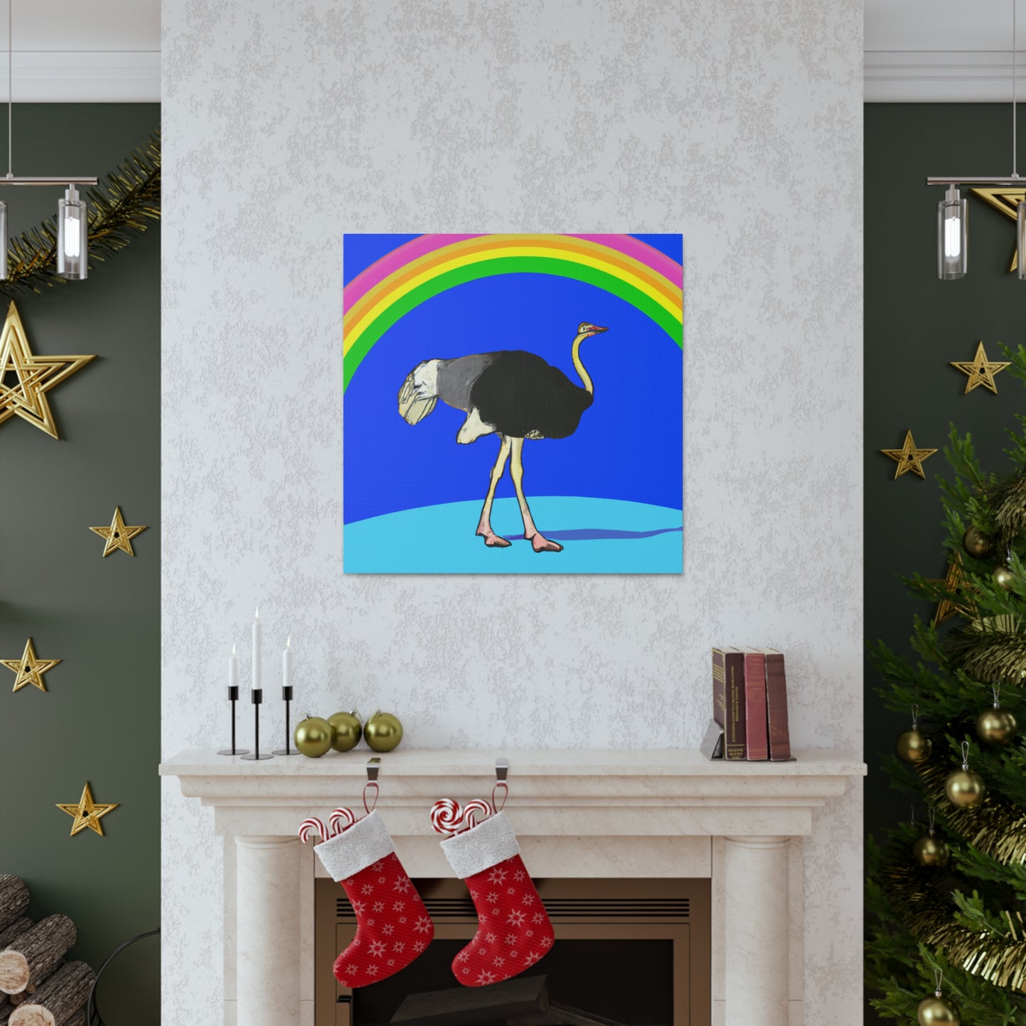 "Bridging the Divide: The Ostrich's Rainbow" - The Alien Canva