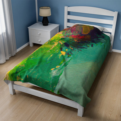 "A Lazy Summer's Day: An Abstract Ode" - The Alien Velveteen Plush Blanket