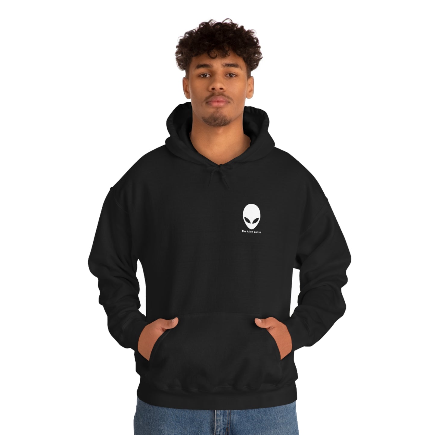 „Abstrakter Expressionismus: Erkundung von Linien und Formen“ – The Alien Unisex Hoodie