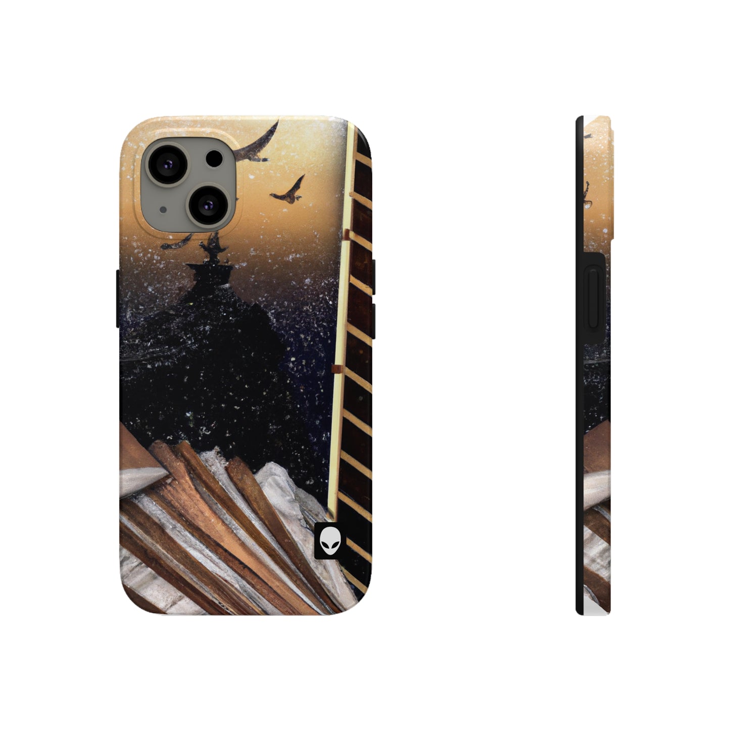 "A Tale of Storytelling Art: A Mixed Media Masterpiece" - The Alien Tough Phone Cases