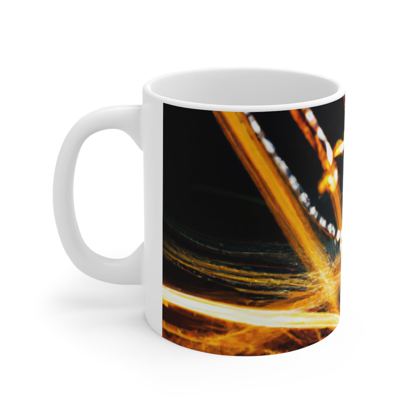 "Disrupción caótica: una exploración abstracta" - Taza de cerámica The Alien 11 oz