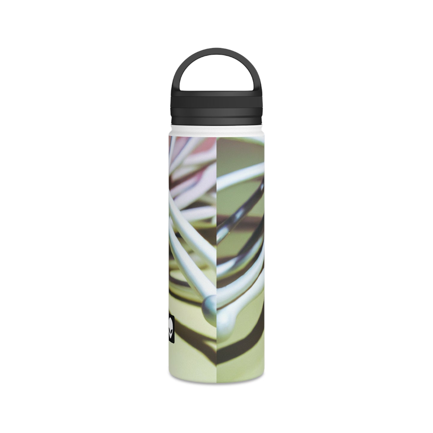 "Abstract Artistry: Constructing Emotion from Common Objects" - The Alien Stainless Steel Water Bottle, Handle Lid