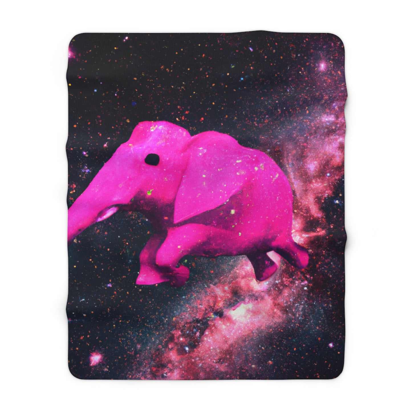 "Majestic Pinkelephant Exploration" - The Alien Sherpa Fleece Blanket