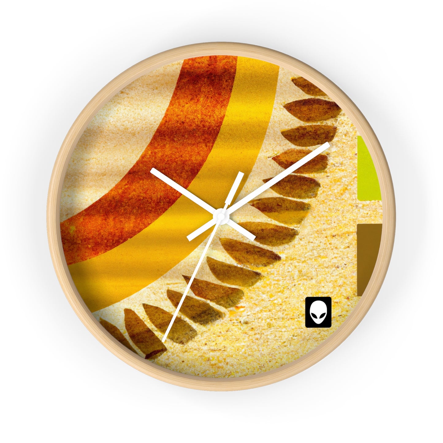 "A Natural Mosaic: Shapes and Colors from the Earth" - The Alien Wall Clock