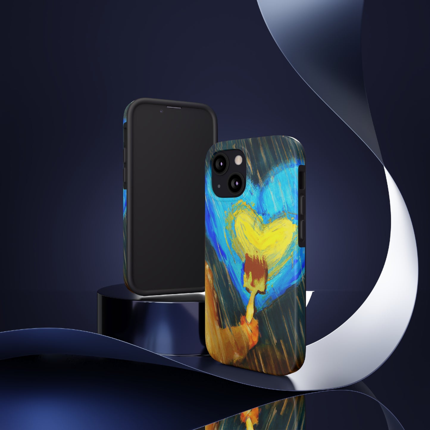 "Life-size Love in a Stormy Sky" - The Alien Tough Phone Cases