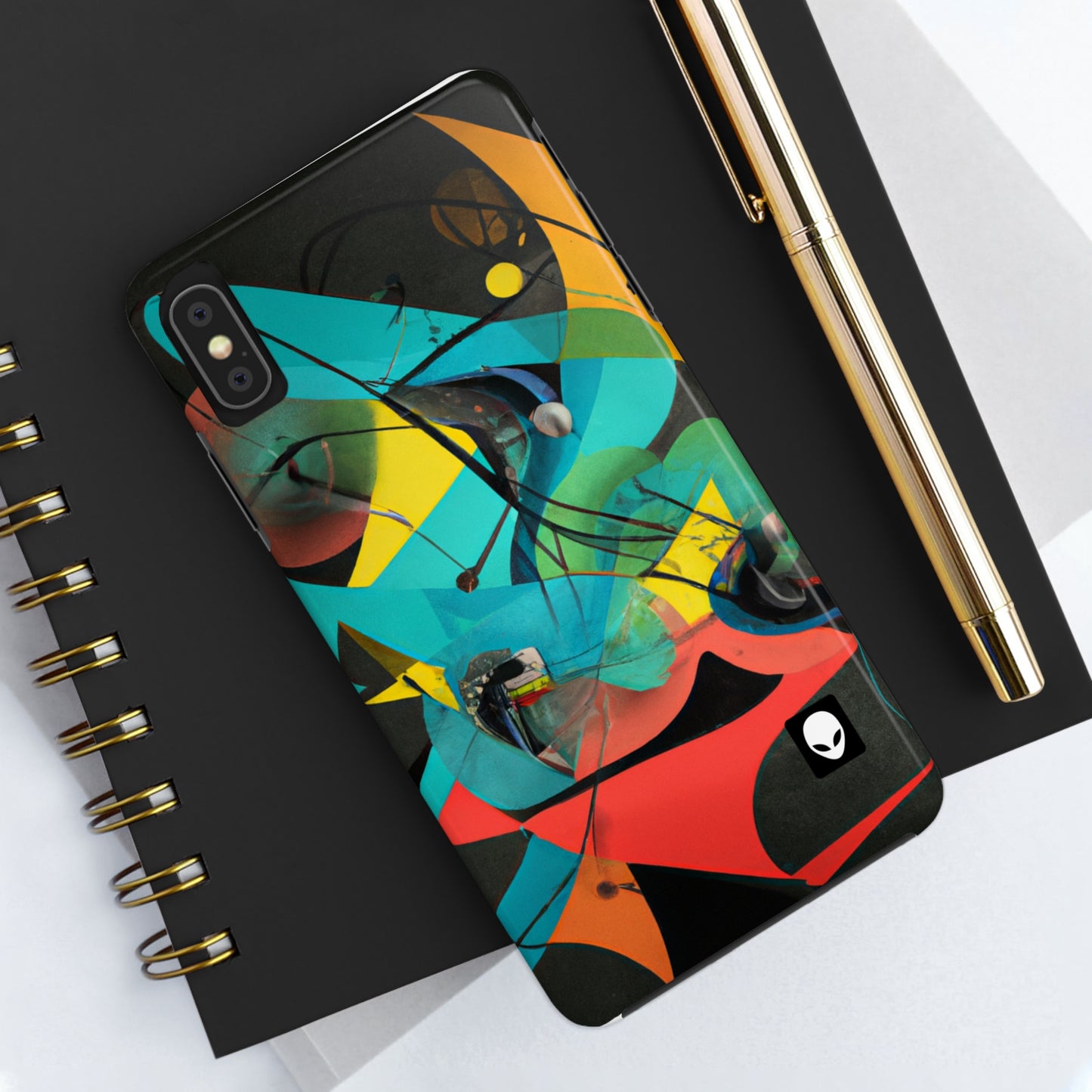 „Illusionäre Perspektive: Ein bunter Tanz des Lichts“ – The Alien Tough Phone Cases