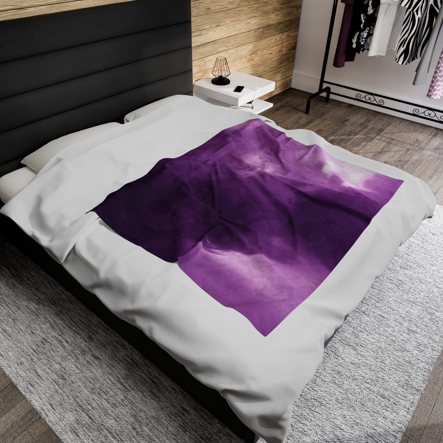 Pruple Smoke - The Alien Velveteen Plush Blanket