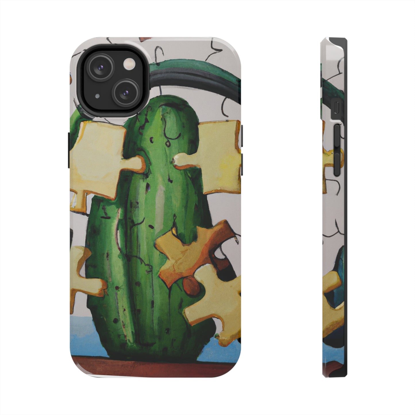 "Cactified Puzzle Time" - The Alien Tough Phone Cases