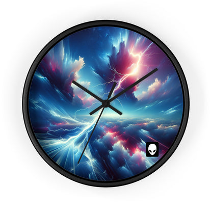 "Electricidad en el cielo" - El reloj de pared alienígena Estilo de arte digital