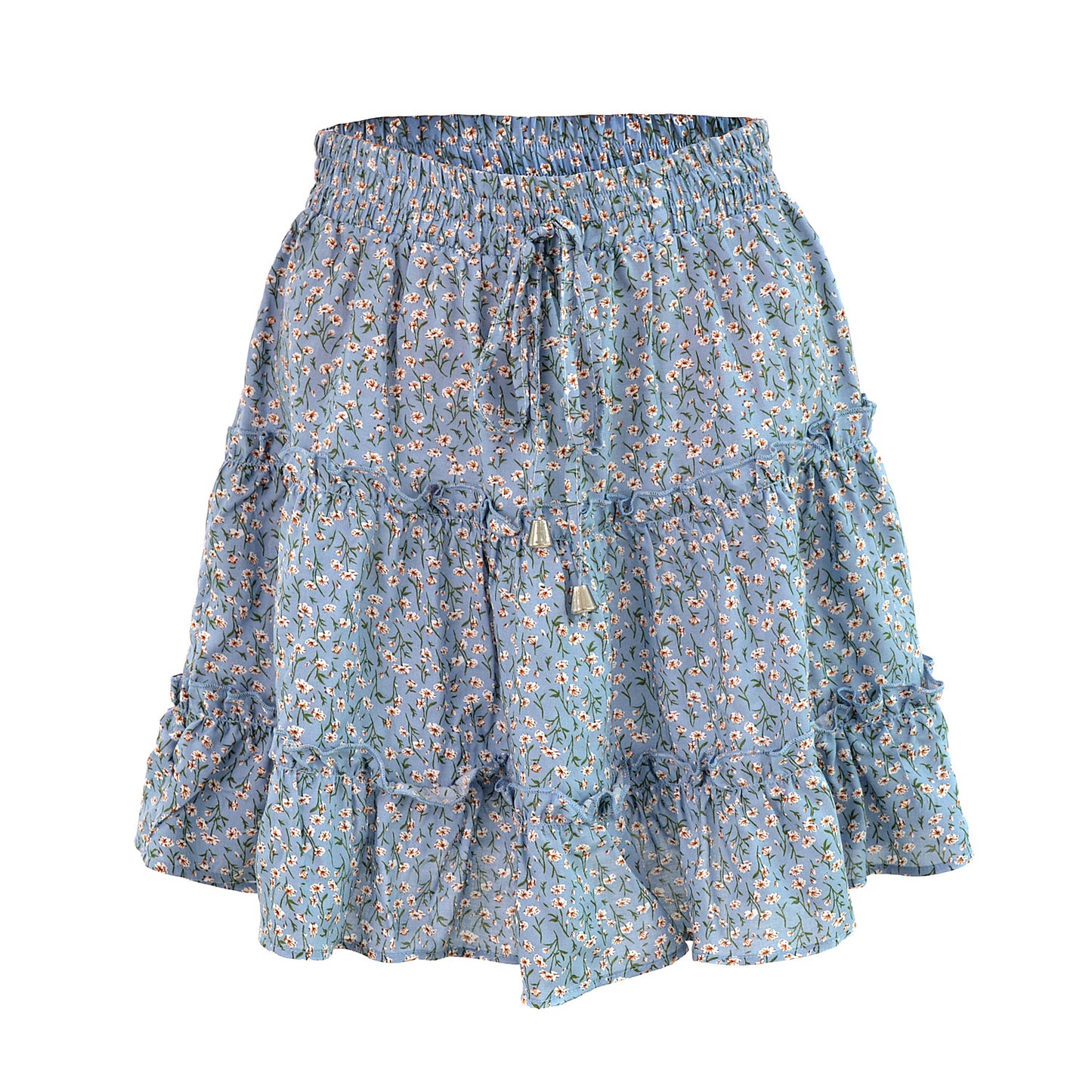 HighWaist Ruffles Floral Skirt Printed Beach A line Skirt