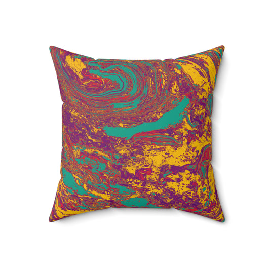 Visionary Vibes - The Alien Spun Polyester Square Pillow