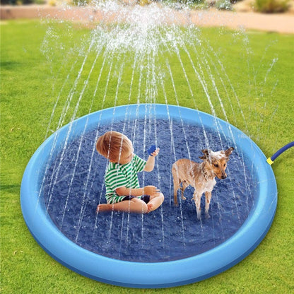 Rutschfeste Spritzschutzmatte für Kinder und Hunde, Pool, Sommer, Outdoor-Wasserspielzeug, lustige Hinterhof-Brunnen-Spielmatte