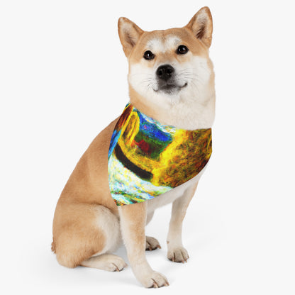 "A lo largo de las orillas del río de los dolores" - El collar de bandana para mascotas alienígenas