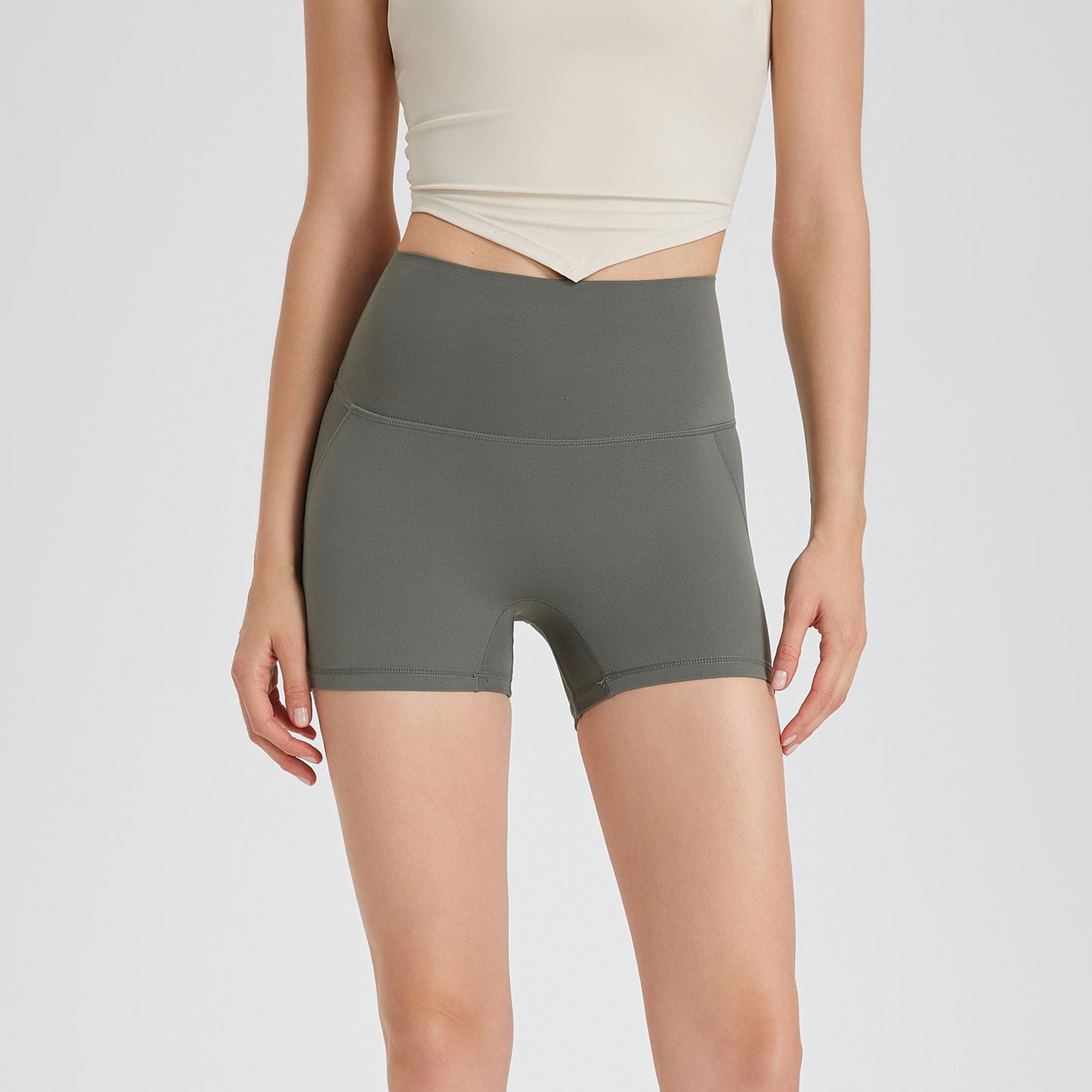 Hohe Taille Pfirsich Hüfte Heben Hosen Keine Peinlichkeit Linie Sport Shorts Laufen Fitness Yoga Hosen Frauen