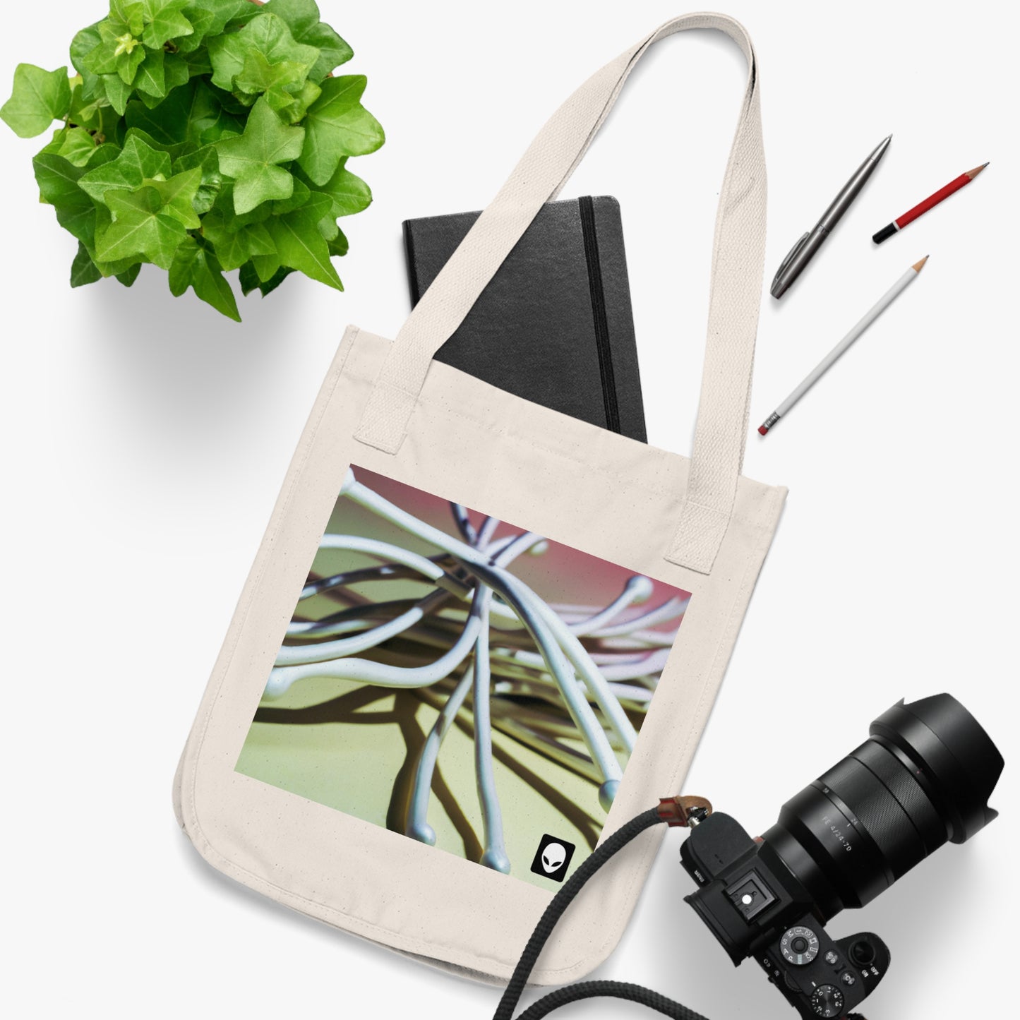 "Abstract Artistry: Constructing Emotion from Common Objects" - The Alien Eco-friendly Tote Bag