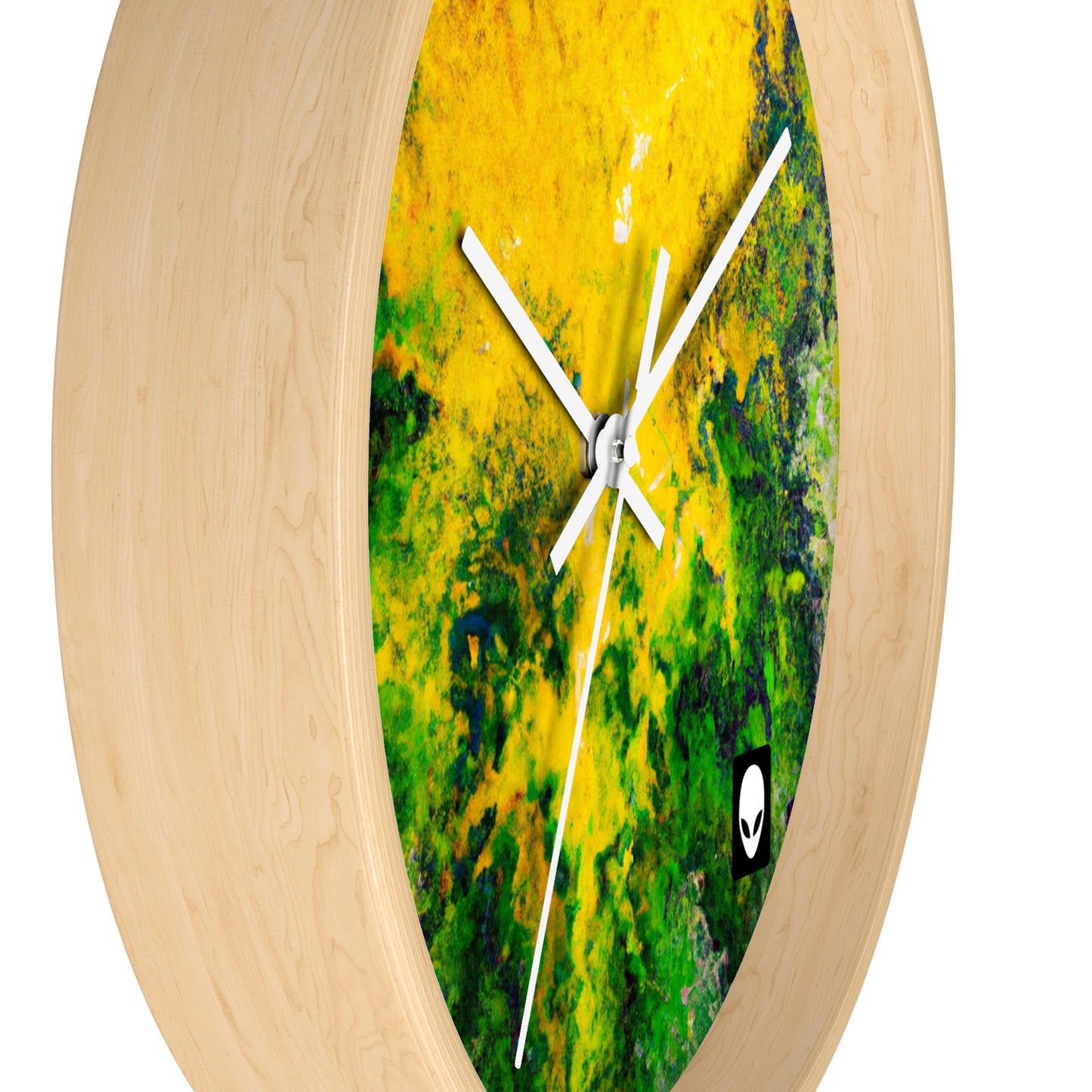 "Exploring Colorful Textures" - The Alien Wall Clock