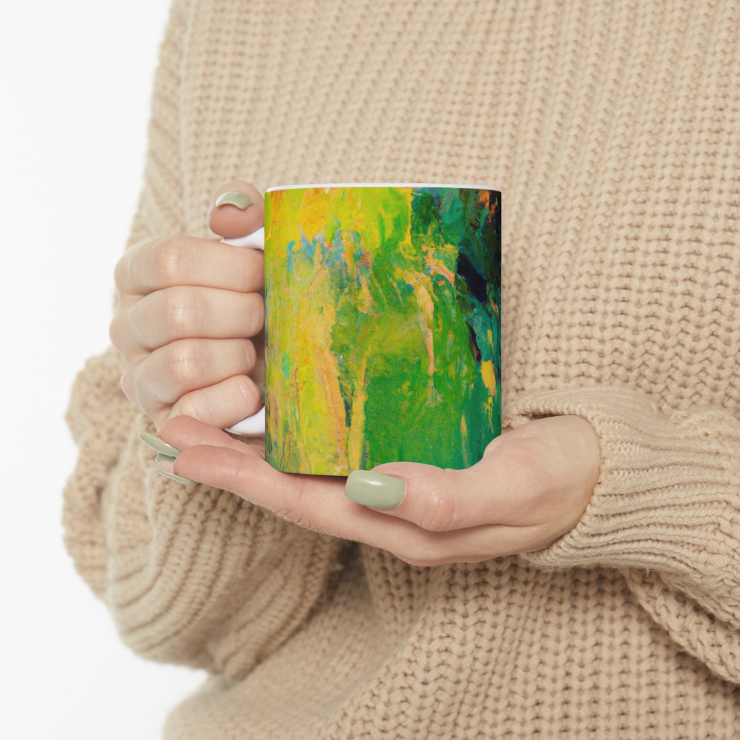 "Un día de verano perezoso: una oda abstracta" - Taza de cerámica The Alien 11 oz