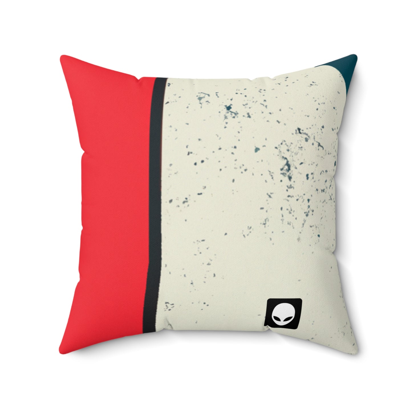 "Abstract Expressionism: Exploring Lines and Shapes" - The Alien Square Pillow