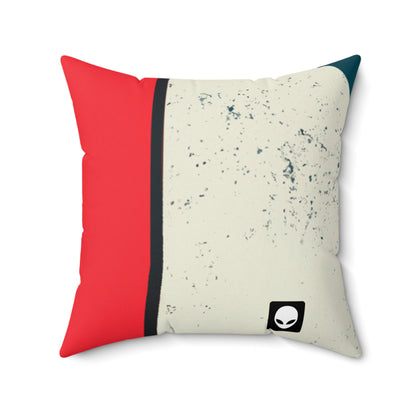 "Abstract Expressionism: Exploring Lines and Shapes" - The Alien Square Pillow