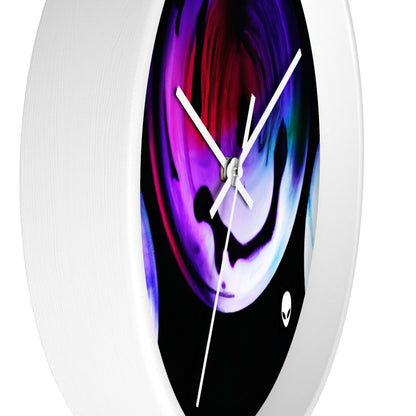 "Exploring Contrasts: A Colorful Dance of Luminance and Chromatic Aberration" - The Alien Wall Clock