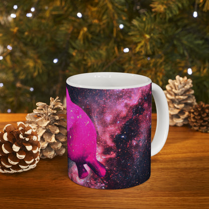 "Majestic Pinkelephant Exploration" - The Alien Ceramic Mug 11 oz