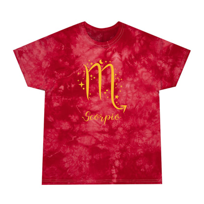 Signo del zodiaco Escorpio: camiseta con efecto tie-dye alienígena, cristal