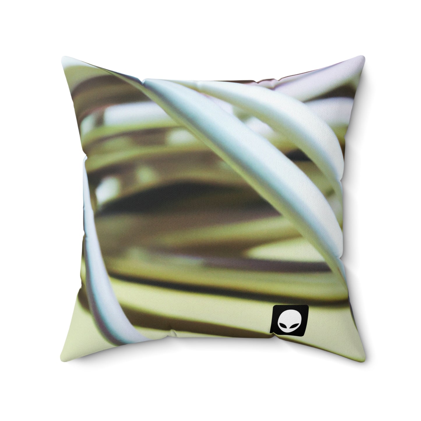 "Abstract Artistry: Constructing Emotion from Common Objects" - The Alien Square Pillow