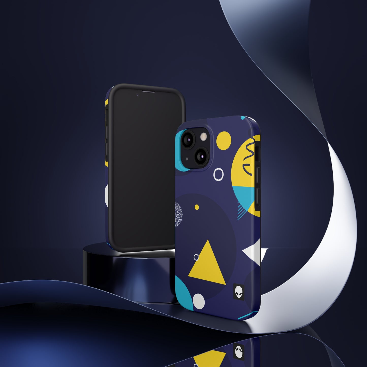 „Geometrische Fusion: Erwecken Sie Ihre Vision zum farbenfrohen Leben“ – The Alien Tough Phone Cases