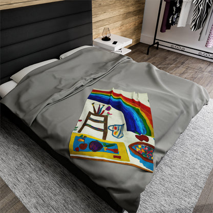 "A Fanciful Rainbow of Possibilities" - The Alien Velveteen Plush Blanket