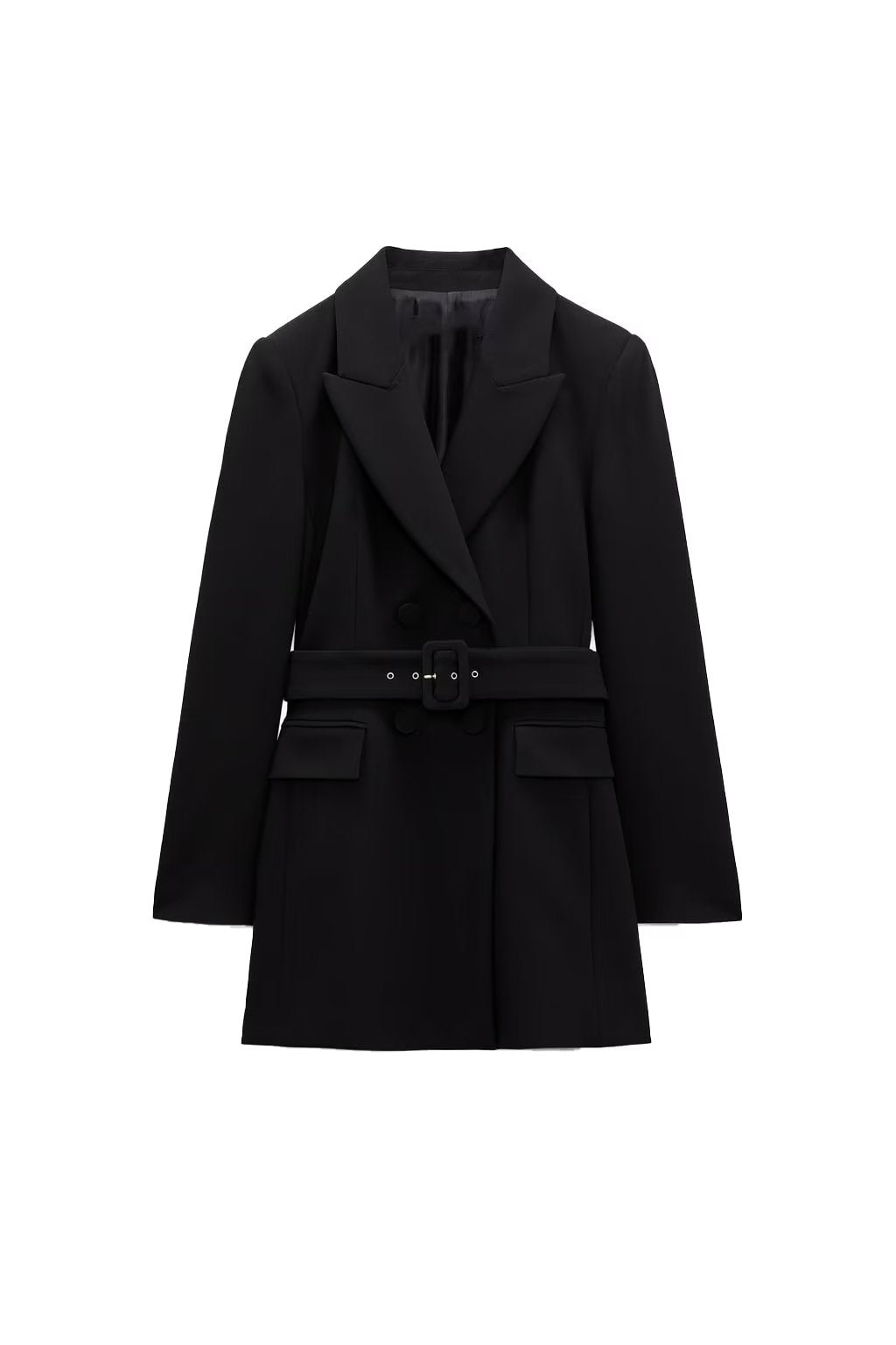 Frühling Langarm Kragen Taille Engen Abnehmen Kleid Bund Lange Blazer