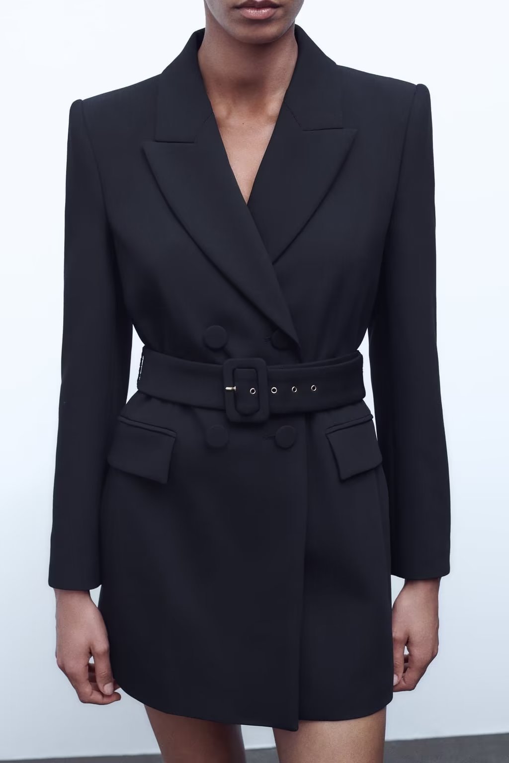 Frühling Langarm Kragen Taille Engen Abnehmen Kleid Bund Lange Blazer